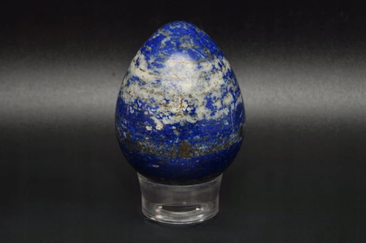 * LAPIS LAZULI AFGANISTAN JAJKO ŚLICZNE DROBINKI ZŁOTY PIRYT MINERAŁ EGG51