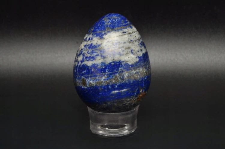 * LAPIS LAZULI AFGANISTAN JAJKO ŚLICZNE DROBINKI ZŁOTY PIRYT MINERAŁ EGG51