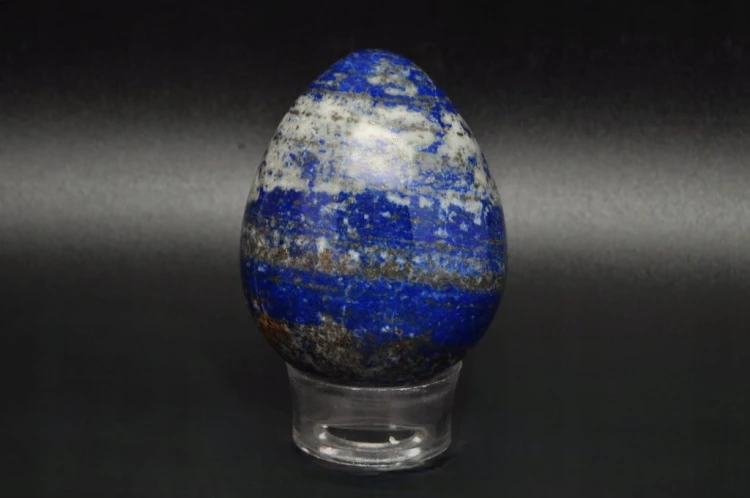 * LAPIS LAZULI AFGANISTAN JAJKO ŚLICZNE DROBINKI ZŁOTY PIRYT MINERAŁ EGG51