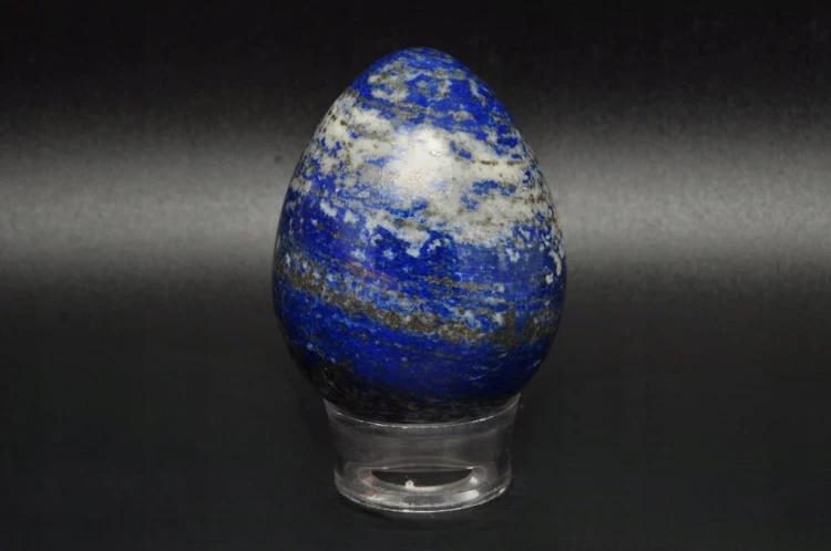 * LAPIS LAZULI AFGANISTAN JAJKO ŚLICZNE DROBINKI ZŁOTY PIRYT MINERAŁ EGG51