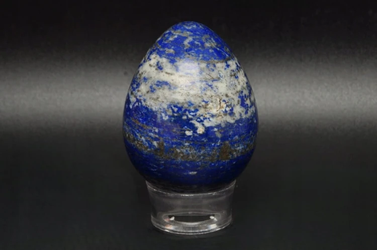 * LAPIS LAZULI AFGANISTAN JAJKO ŚLICZNE DROBINKI ZŁOTY PIRYT MINERAŁ EGG51