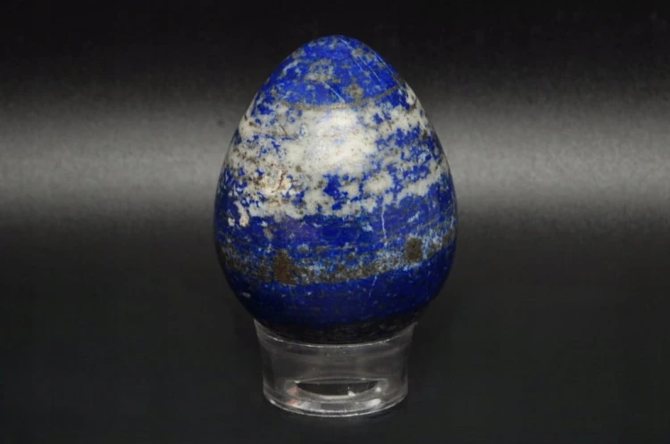 * LAPIS LAZULI AFGANISTAN JAJKO ŚLICZNE DROBINKI ZŁOTY PIRYT MINERAŁ EGG51