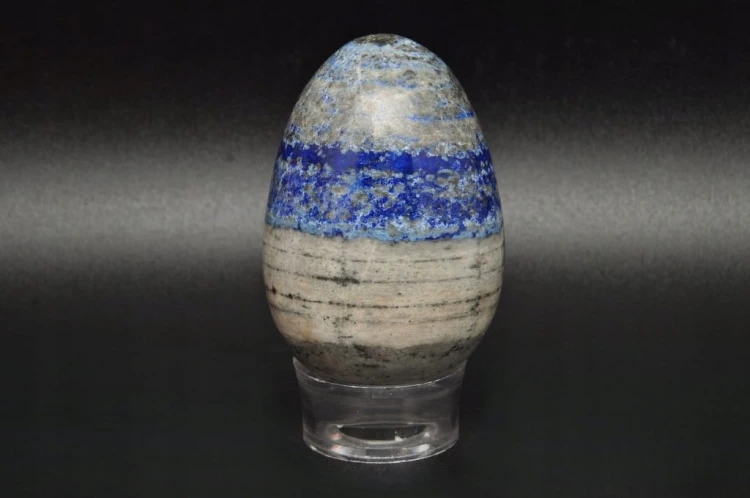 * LAPIS LAZULI AFGANISTAN JAJKO CUDOWNY WZÓR INTERESUJĄCY PRZEKRÓJ NR EGG56