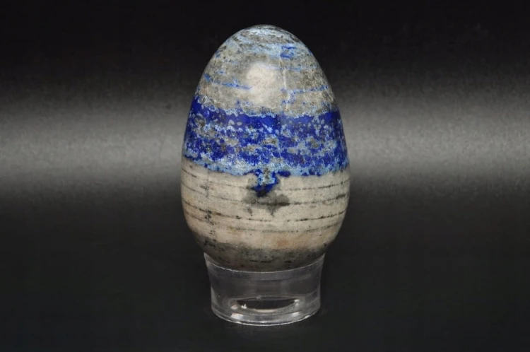 * LAPIS LAZULI AFGANISTAN JAJKO CUDOWNY WZÓR INTERESUJĄCY PRZEKRÓJ NR EGG56