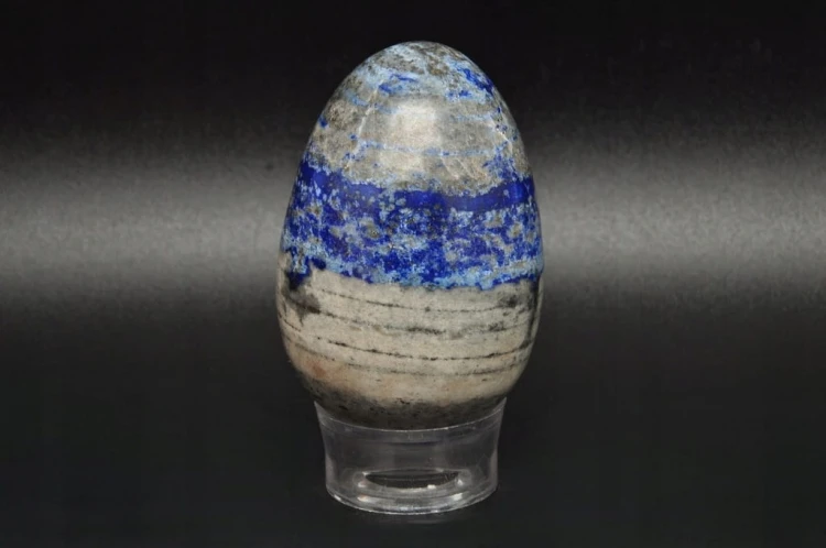 * LAPIS LAZULI AFGANISTAN JAJKO CUDOWNY WZÓR INTERESUJĄCY PRZEKRÓJ NR EGG56