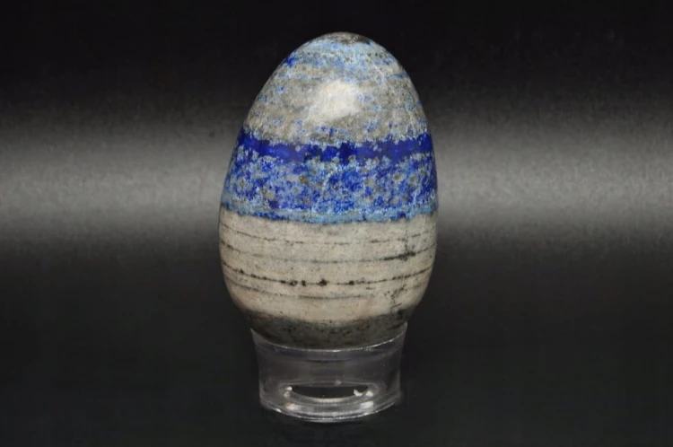 * LAPIS LAZULI AFGANISTAN JAJKO CUDOWNY WZÓR INTERESUJĄCY PRZEKRÓJ NR EGG56