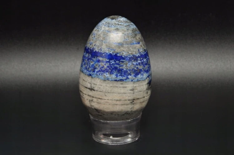 * LAPIS LAZULI AFGANISTAN JAJKO CUDOWNY WZÓR INTERESUJĄCY PRZEKRÓJ NR EGG56