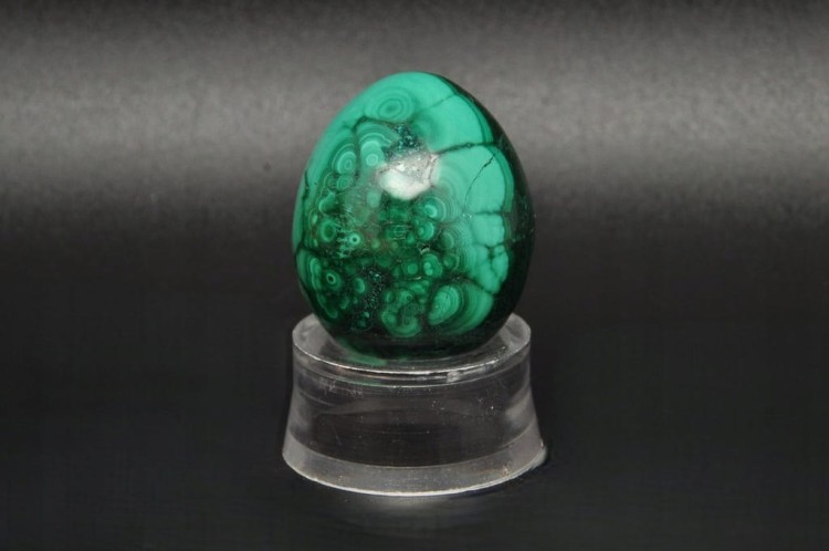 * MALACHIT KONGO JAJKO CUDOWNY MINERAŁ NATURALNY PIĘKNY PRZEKRÓJ NR EGG64