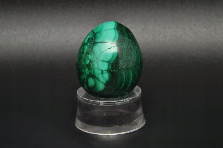 * MALACHIT KONGO JAJKO CUDOWNY MINERAŁ NATURALNY PIĘKNY PRZEKRÓJ NR EGG64