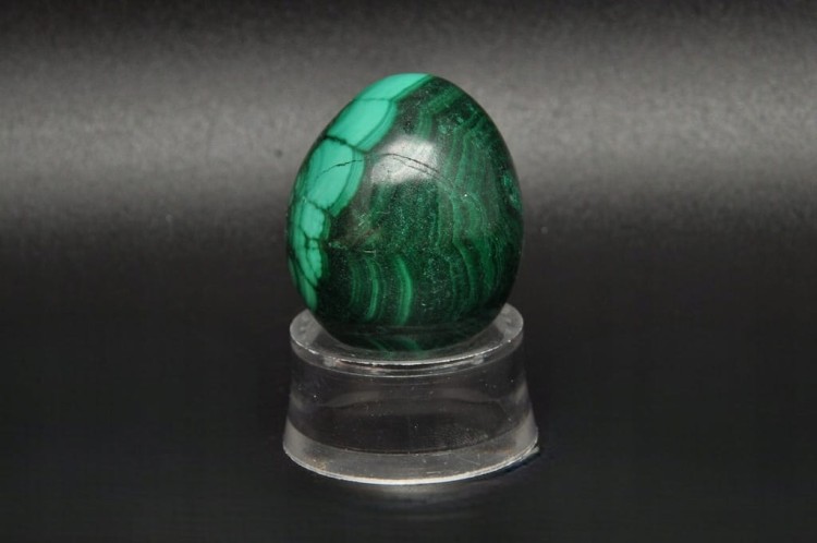 * MALACHIT KONGO JAJKO CUDOWNY MINERAŁ NATURALNY PIĘKNY PRZEKRÓJ NR EGG64