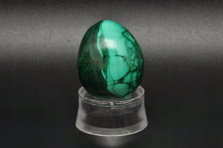 * MALACHIT KONGO JAJKO CUDOWNY MINERAŁ NATURALNY PIĘKNY PRZEKRÓJ NR EGG64