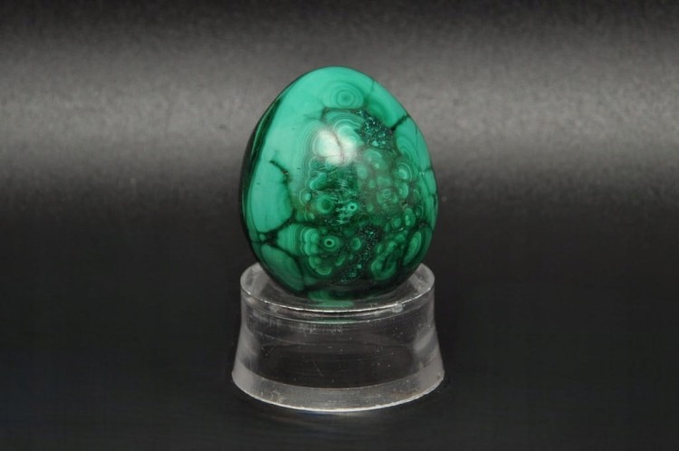 * MALACHIT KONGO JAJKO CUDOWNY MINERAŁ NATURALNY PIĘKNY PRZEKRÓJ NR EGG64