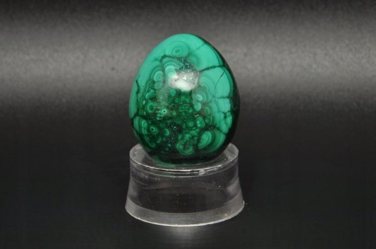 * MALACHIT KONGO JAJKO CUDOWNY MINERAŁ NATURALNY PIĘKNY PRZEKRÓJ NR EGG64
