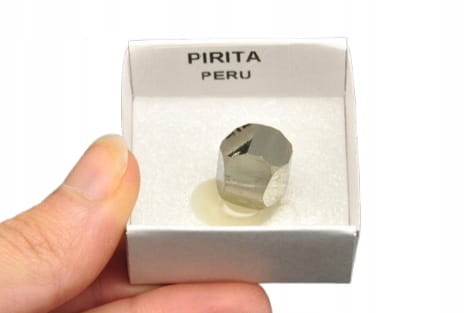 * KOSTKA PIRYTU PERU ŚLICZNY MAŁY OKAZ CIEKAWY MINERAŁ NR 8 *
