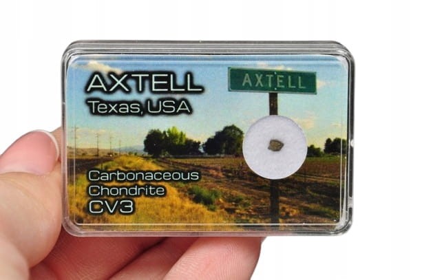 * METEORYT AXTELL TEXAS USA METEORYT CHONDRYTOWY WĘGLISTY CV3 KOLEKCJA 11 *