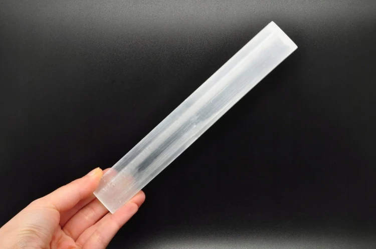 * SELENIT GIPS MAROKO DŁUGI OKAZ 20 CM ŚLICZNY KAMIEŃ DO KOLEKCJI NR 2 *