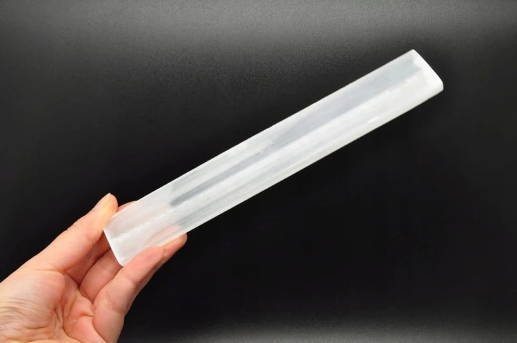 * SELENIT GIPS MAROKO DŁUGI OKAZ 20 CM ŚLICZNY KAMIEŃ DO KOLEKCJI NR 2 *