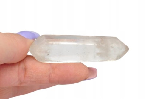 * KRYSZTAŁ GÓRSKI MADAGASKAR NATURALNY CZYSTY MINERAŁ DWUSTRONNY SZPIC 1 *