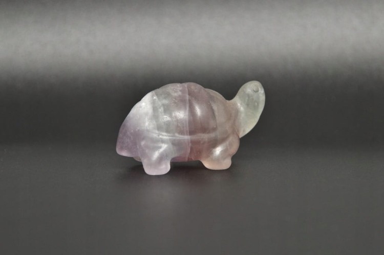 * FLUORYT ŚLICZNA MAŁA FIGURKA ŻÓŁW PASTELOWA BARWA NR 10 *