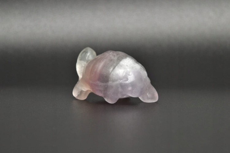 * FLUORYT ŚLICZNA MAŁA FIGURKA ŻÓŁW PASTELOWA BARWA NR 10 *