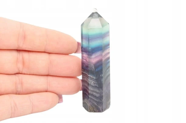 * FLUORYT CHINY OBELISK WIEŻA NATURALNA BARWA PIĘKNY PRZEKRÓJ NR 7 *
