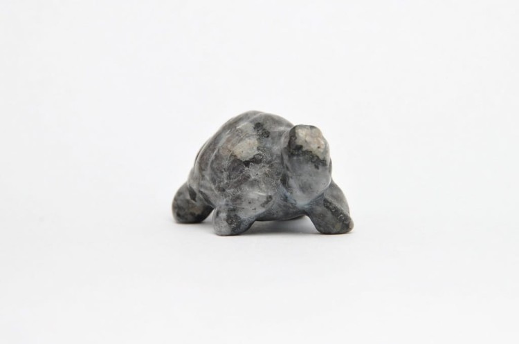 * LARVIKIT WYJĄTKOWY OKAZ PIĘKNA FIGURKA ŻÓŁW ŚLICZNA POŚWIATA NR 9 *