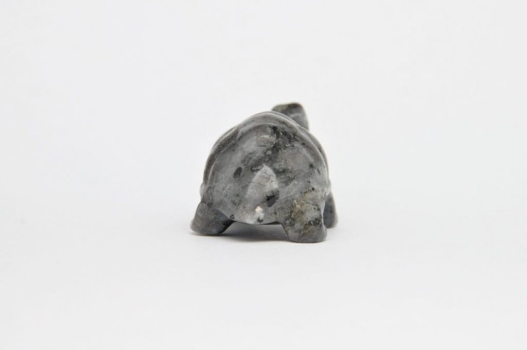 * LARVIKIT WYJĄTKOWY OKAZ PIĘKNA FIGURKA ŻÓŁW ŚLICZNA POŚWIATA NR 9 *