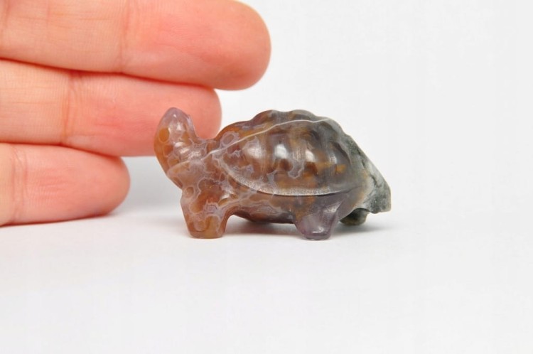 * AGAT PRZEPIĘKNA FIGURKA ŻÓŁW INTERESUJĄCY WZÓR NR 5 *