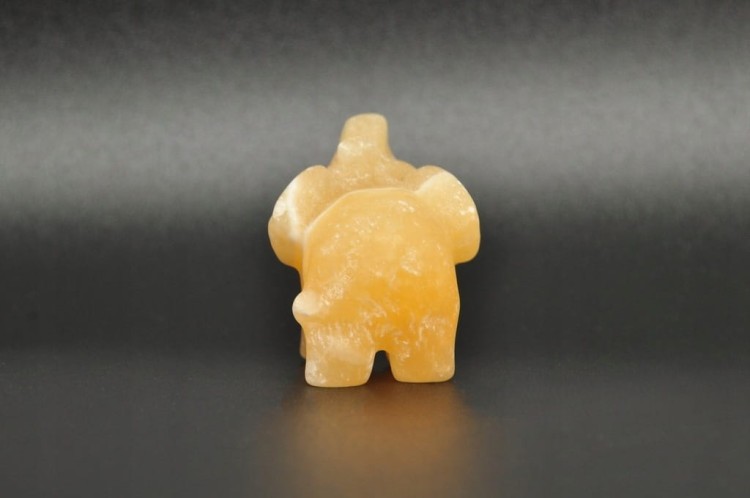 * KALCYT ŻÓŁTY PIĘKNA FIGURKA SŁOŃ UROKLIWY PREZENT NR 5 *