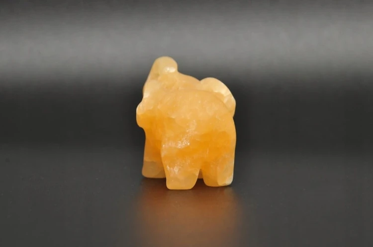 * KALCYT ŻÓŁTY UROKLIWA FIGURKA SŁOŃ ŚLICZNA BARWA NR 4 *