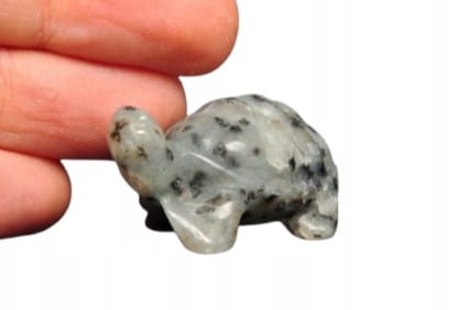 * JASPIS KIWI MAŁA FIGURKA ŻÓŁW INTERESUJĄCY MINERAŁ UROCZY OKAZ NR 7 *