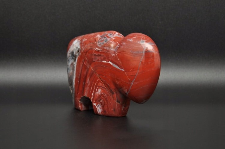 * JASPIS CZERWONY RPA INTERESUJĄCA FIGURKA BAWÓŁ PIĘKNA BARWA NR 1 *