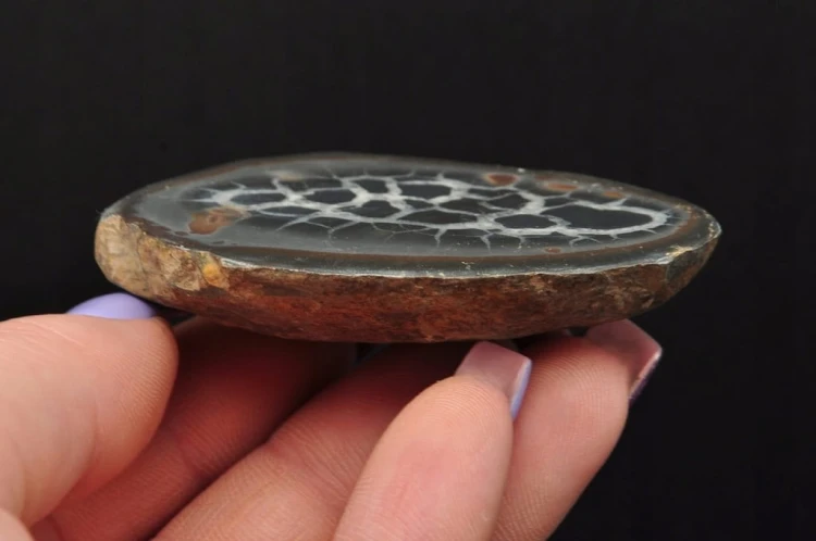 * SEPTARIA SMOCZY KAMIEŃ MAROKO NATURALNY MINERAŁ PIĘKNIE ZACHOWANY NR 9B *