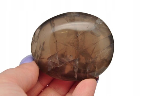 * KWARC DYMNY MADAGASKAR NATURALNY MINERAŁ PALM STONE PIĘKNA TĘCZA NR GKD09
