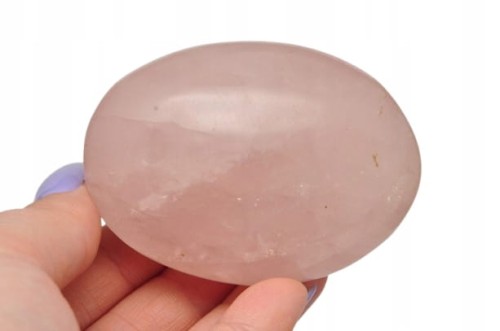 * KWARC RÓŻOWY MADAGASKAR UROCZY ELEGANCKI KAMIEŃ PALM STONE NR KR02 *