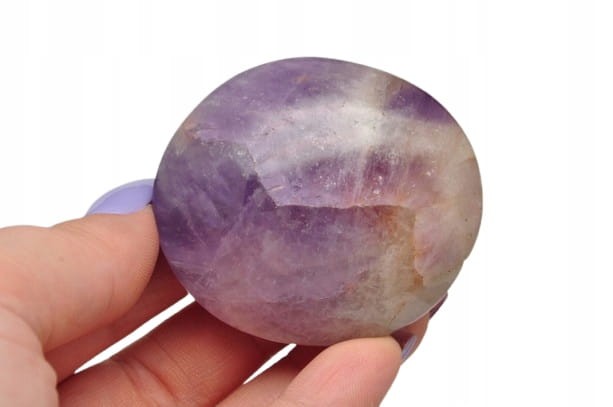 * AMETYST MADAGASKAR PALM STONE NATURALNY KAMIEŃ INTERESUJĄCY WZÓR NR AG12