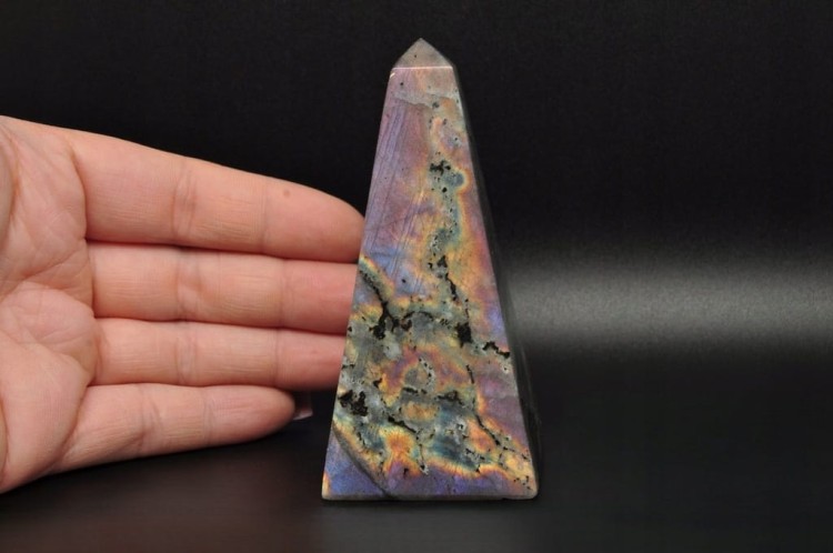 * LABRADORYT MADAGASKAR OBELISK WIEŻA CUDOWNY BŁYSK NR 2 *