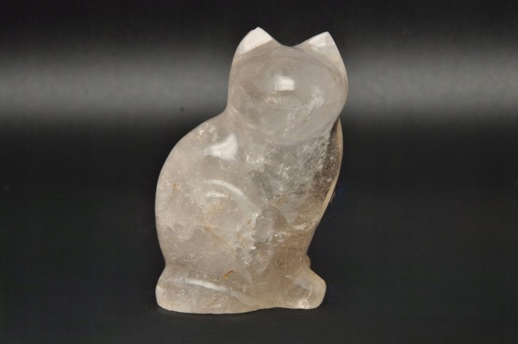 * KRYSZTAŁ GÓRSKI MADAGASKAR FIGURKA RZEŹBA KOT INTERESUJĄCY PRZEKRÓJ NR 1