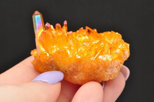 * KWARC POMARAŃCZOWY ORANGE AURA MINERAŁ UROCZE POMARAŃCZOWE KRYSZTAŁY 17 *
