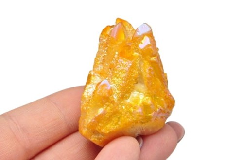 * KWARC POMARAŃCZOWY ORANGE AURA MINERAŁ O PIĘKNYM BŁYSKU NR 1 *