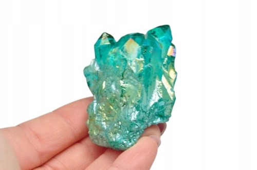 * KWARC GREEN AURA ZIELONY KRYSZTAŁ CIEKAWY OKAZ JAKO DEKORACJA NR 3 *