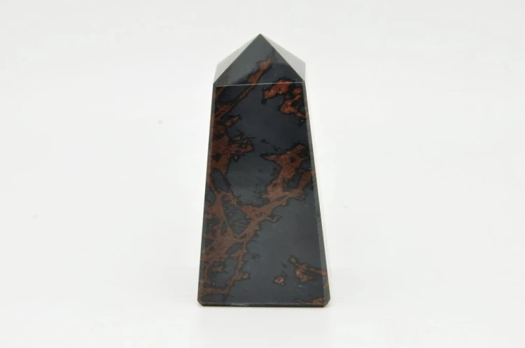 * OBSYDIAN MAHONIOWY ARMENIA OBELISK DOSKONALE WYPOLEROWANA WIEŻA NR 1 *