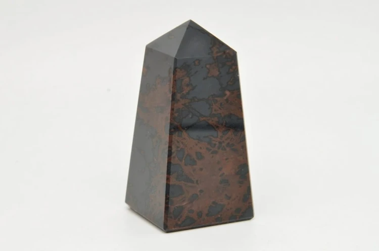 * OBSYDIAN MAHONIOWY ARMENIA OBELISK DOSKONALE WYPOLEROWANA WIEŻA NR 1 *