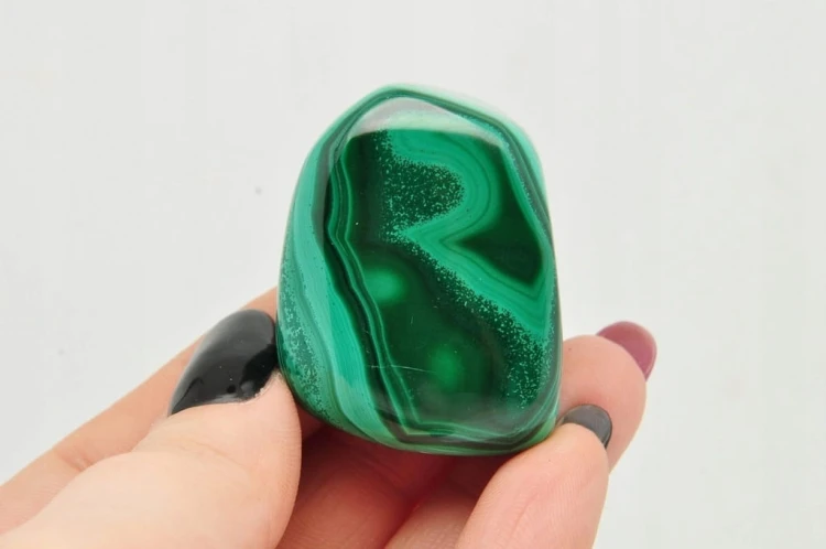 * MALACHIT KONGO SZLIFOWANY MINERAŁ ZJAWISKOWY NATURALNY WZÓR NR 2 *