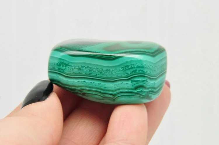 * MALACHIT KONGO SZLIFOWANY MINERAŁ ZJAWISKOWY NATURALNY WZÓR NR 2 *