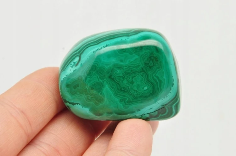 * MALACHIT KONGO SZLIFOWANY MINERAŁ ZJAWISKOWY NATURALNY WZÓR NR 2 *