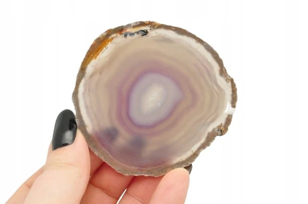 * AGAT BRAZYLIA PŁYTKA CIEKAWY KOLOR PŁASKI MINERAŁ NATURALNY NR 4 *