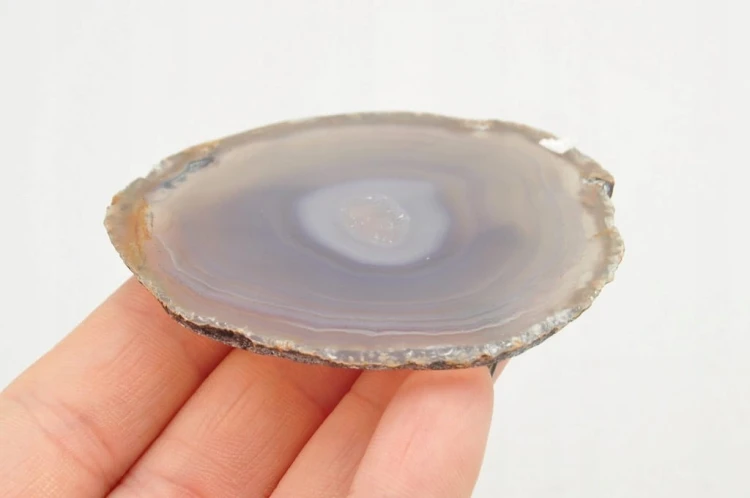 * AGAT BRAZYLIA PŁYTKA CIEKAWY KOLOR PŁASKI MINERAŁ NATURALNY NR 4 *