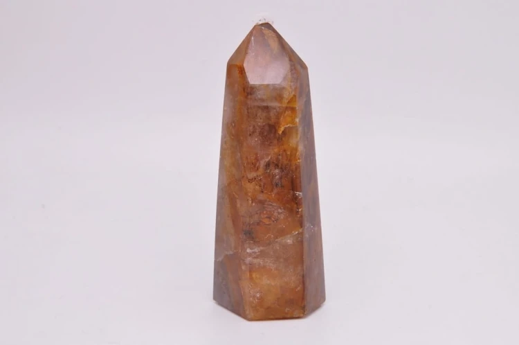 * KWARC Z LIMONITEM OBELISK WIEŻA DOSKONAŁY MINERAŁ JAKO OZDOBA NR 8 *