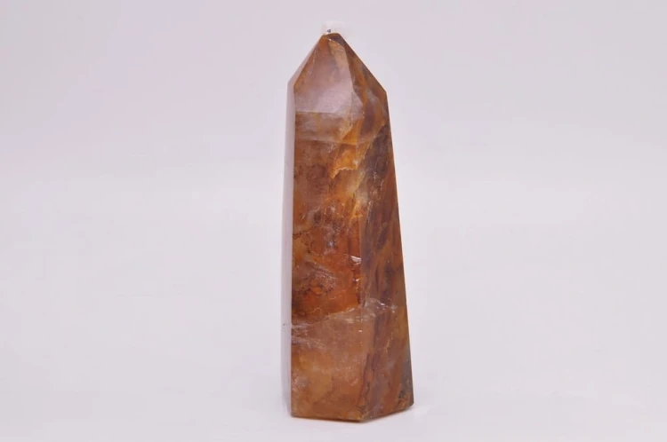 * KWARC Z LIMONITEM OBELISK WIEŻA DOSKONAŁY MINERAŁ JAKO OZDOBA NR 8 *